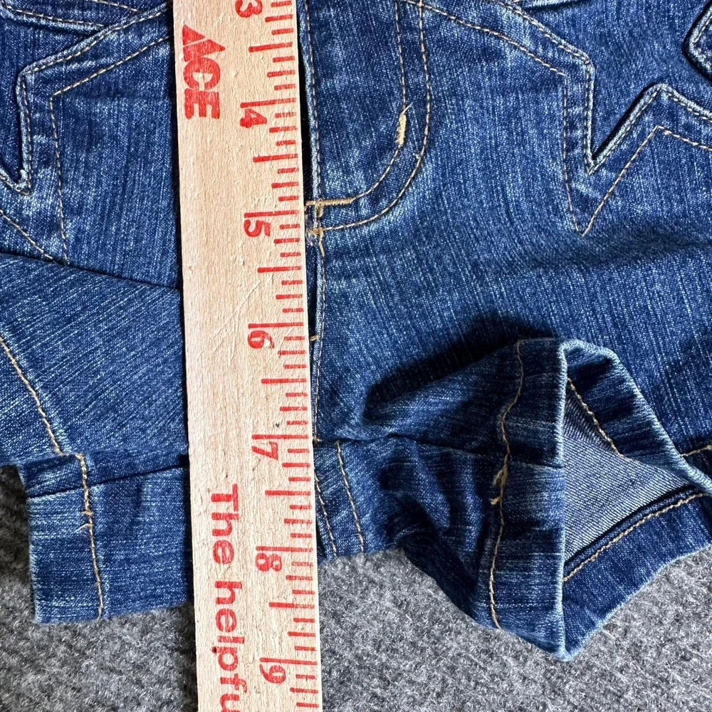 Old Navy Blue Jeans Star Stitch Stretch Denim Shorts Medium Wash Size 6